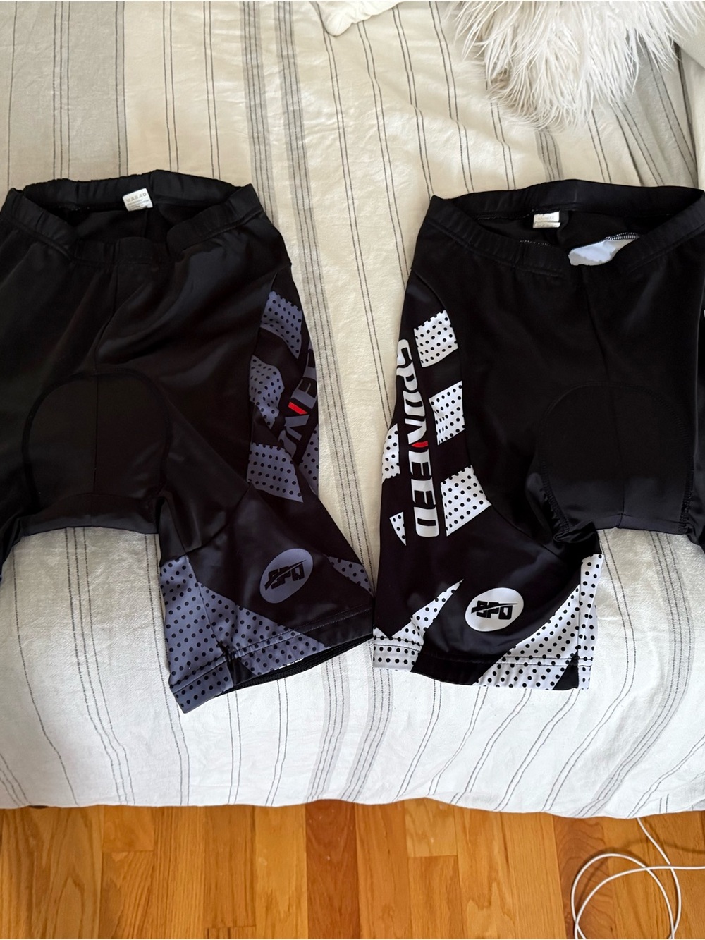 Black Sponeed Cycling Shorts with Graphic Panels
